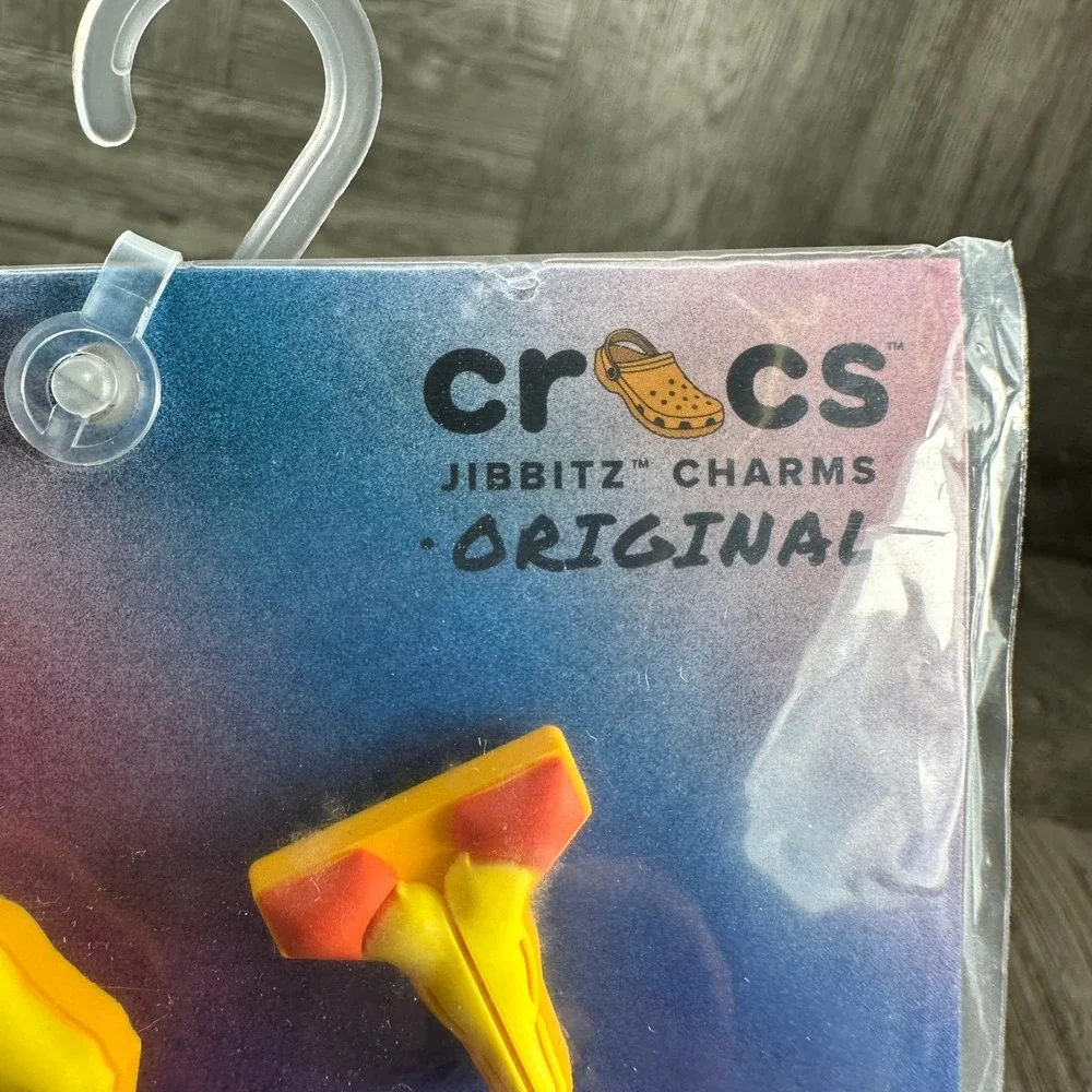 Crocs Jibbitz Charms Unisex OS‎ Yellow Hand Symbols Emoji 5 Pack NEW 10013704